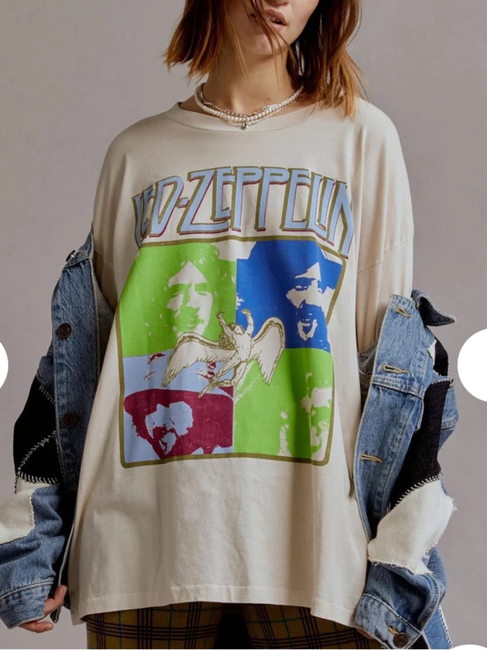 Led Zeppelin Four
Square Merch Tee in
Dirty White
DAYDREAMER - Picture 1 of 9